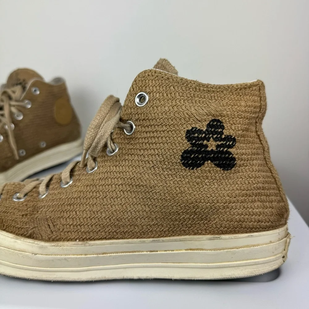 Converse X Golf Le Fleur Chuck 70 High Top Sneakers Sz 11 Mens Burlap Tan